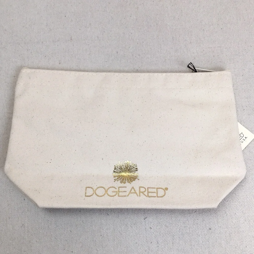 Dogeared lil zip canvas Pouch Naughty Nice NWT
